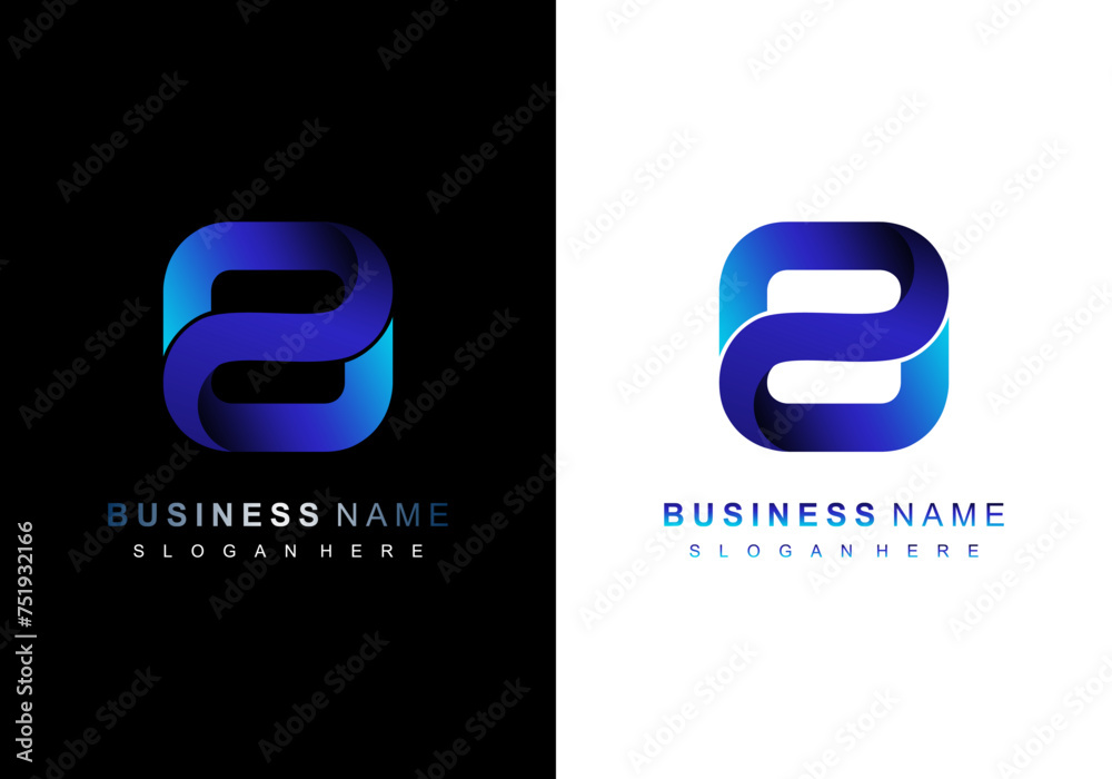 concept blue gradient company logo design concept blue gradient company logo design