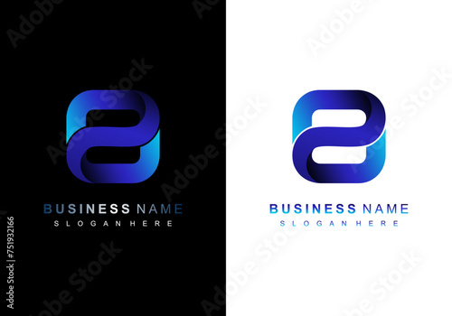 concept blue gradient company logo design