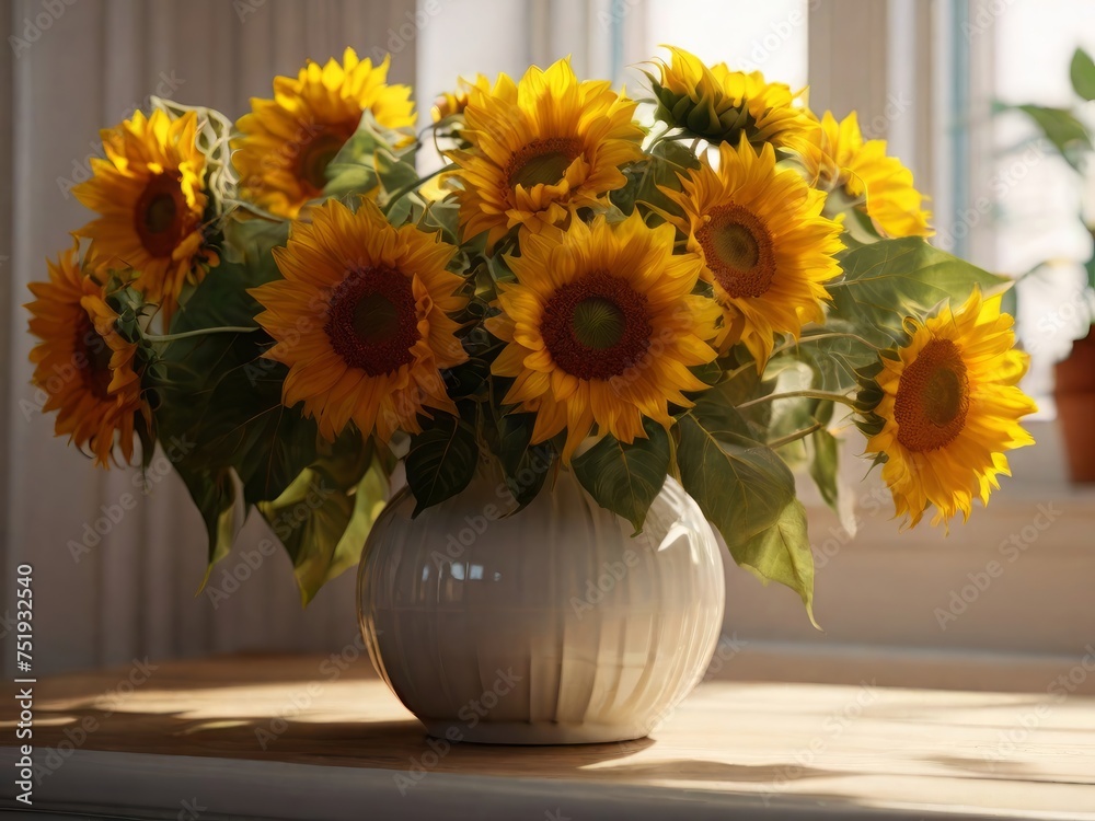 A beautiful bouquet of flowers in a vase A beautiful bouquet of flowers in a vase