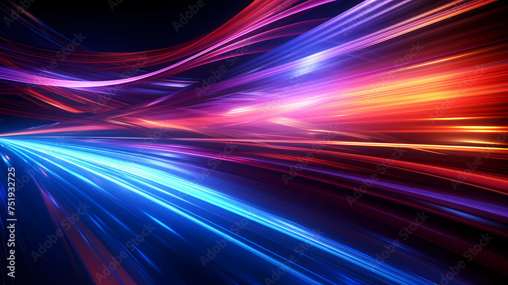 Neon speed abstract background, abstract future technology background