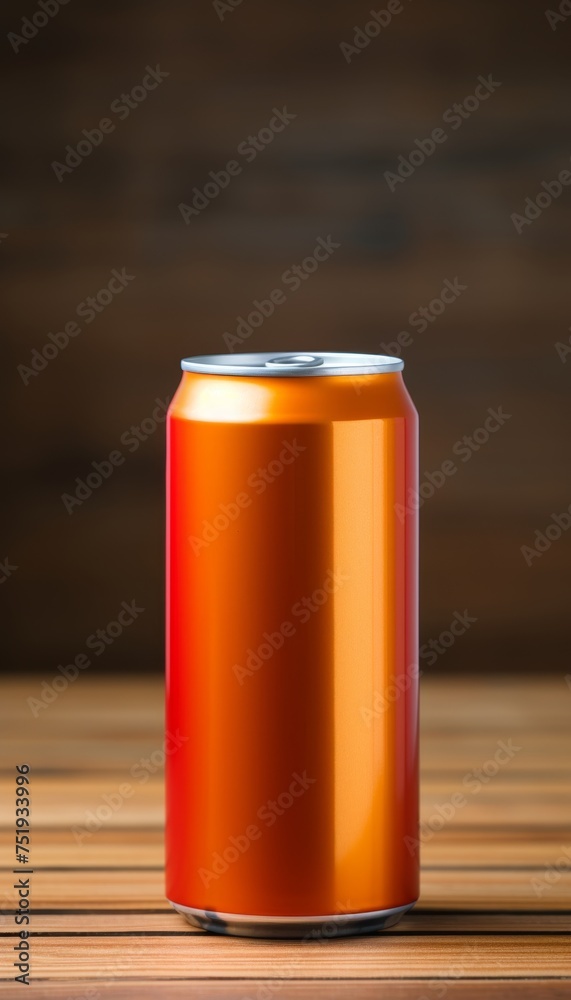 Aluminum soda can mockup on abstract background with space for text, ideal for branding design. Aluminum soda can mockup on abstract background with space for text, ideal for branding design.