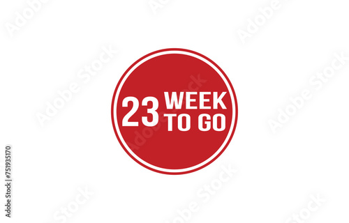 23 week to go red banner design vector illustration © Creative Laik