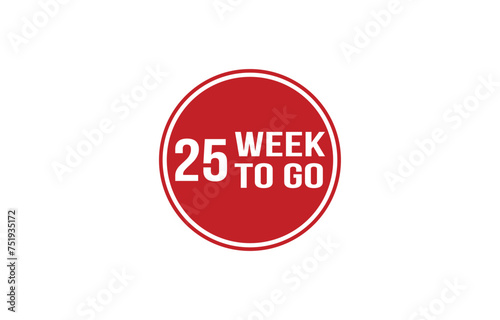 25 week to go red banner design vector illustration © Creative Laik