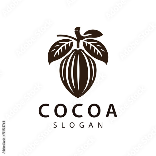 Cocoa logo icon design template for chocolate product