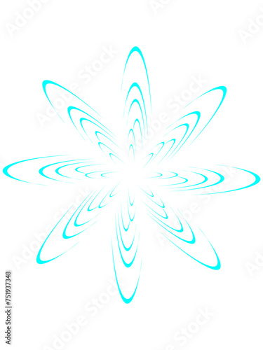 abstract blue flower