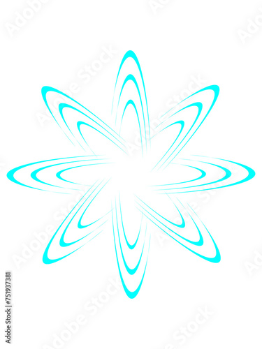 abstract blue flower