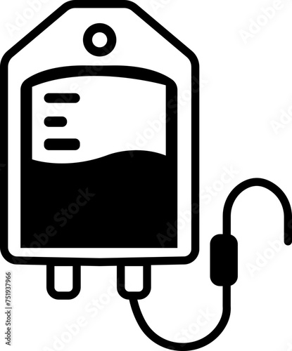 blood bag vector icon. simple modern icon design line style, Medical clinic healthcare treatment of patient symbol. liquid fluid plasma blood donation plastic bag or tube. for logo, presentation,