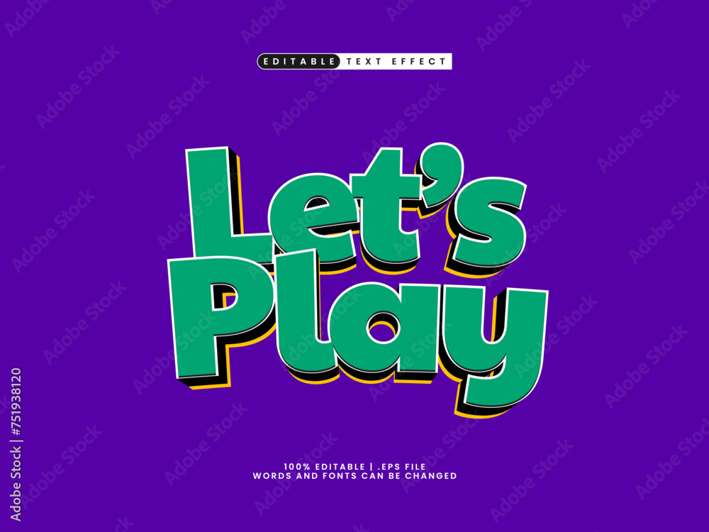 lets play editable text effect style lets play editable text effect style