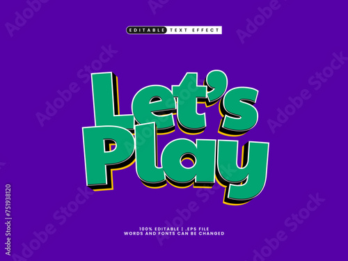 lets play editable text effect style