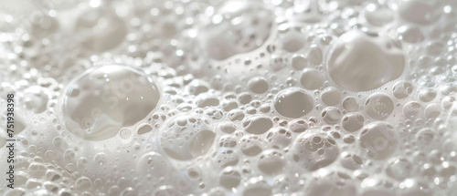 Bubble Formations in Frothy Liquid - Macro Photography
