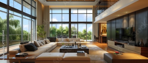 home interior modern beautiful apartment in new luxury location. living room