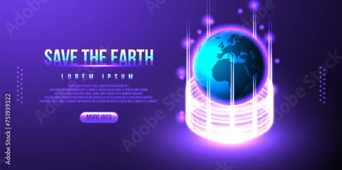 earth, globe futuristic design