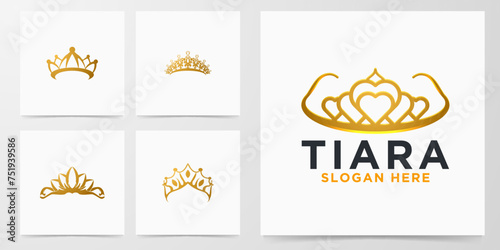 Set Golden Princess Tiara Logo