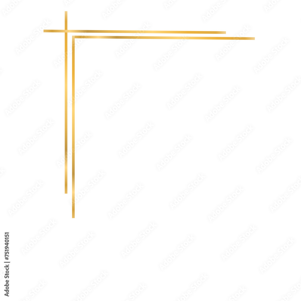 Golden corner border 