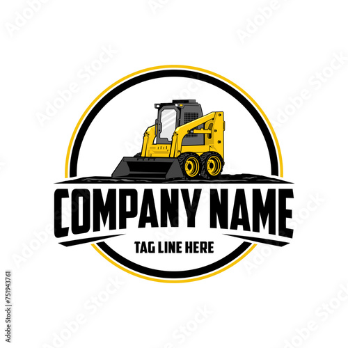 Skid steer loader company  logo vector image