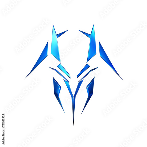 Simbolo astratto della freccia blu sullo sfondo. Illustrazione vettoriale photo