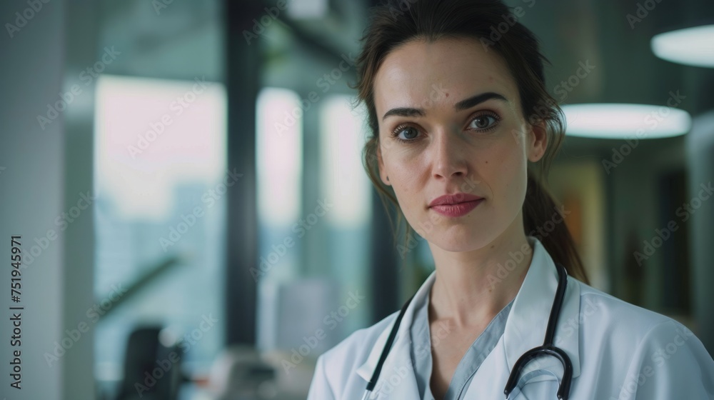 female doctor looking at the camera generative ai female doctor looking at the camera generative ai