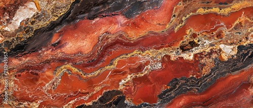 Abstract and intricate marbled rock texture with a vivid array of earth tones creating a natural art piece. Abstract Marbled Rock Texture