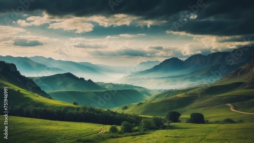 Amazing view to stunning landscape background © Damian Sobczyk