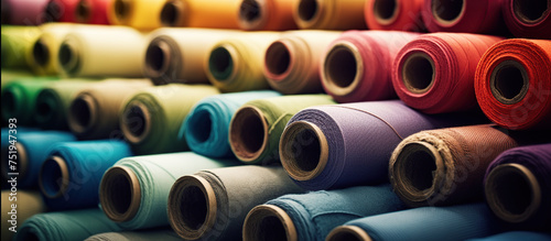 Rolls of industrial cotton fabric