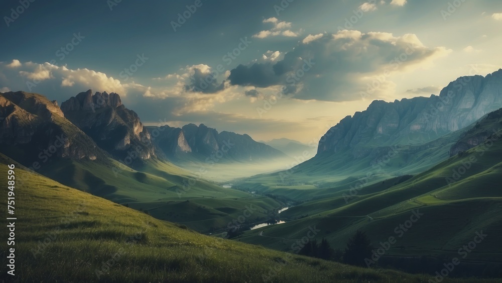 Obraz premium Amazing view to stunning landscape background