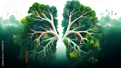 Forests are the lungs of the earth, concept of International Day of Forests