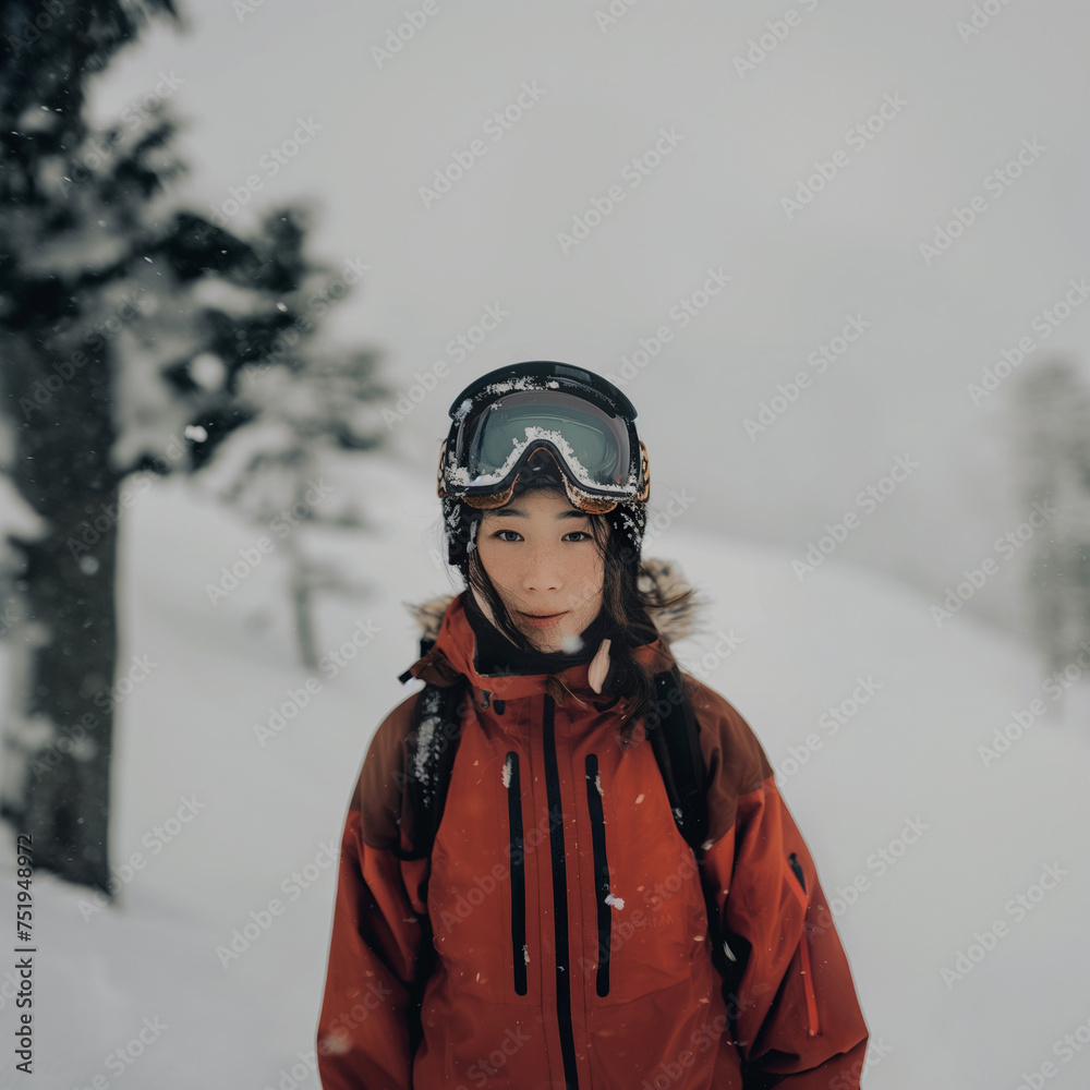 女性スノーボーダー 女性スノーボーダー