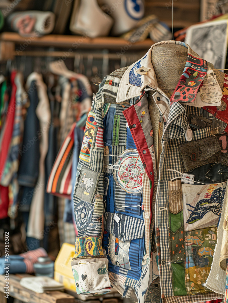 A Photo Of a Fashion Boutique Displaying Clothes Made From Recycled Materials