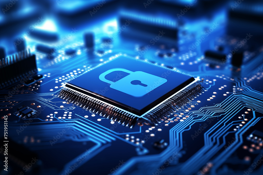 internet security, padlock on circuit board, cybersecurity concept internet security, padlock on circuit board, cybersecurity concept