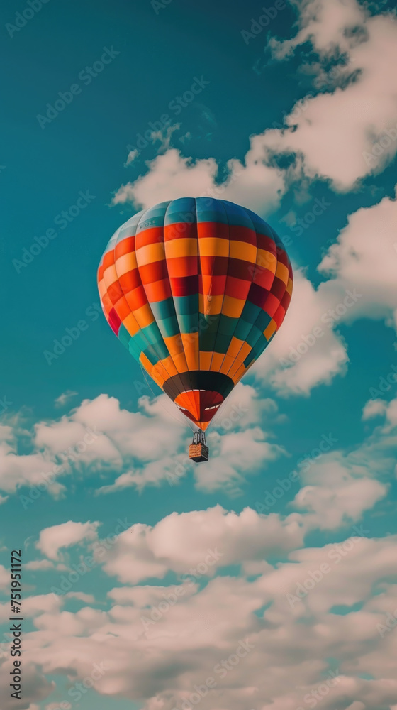 Naklejka premium iPhone wallpaper vibrant hot air balloon