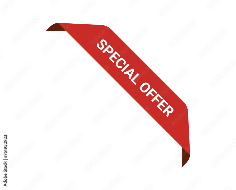 special offer ribbon, corner banner isolated on white background special offer ribbon, corner banner isolated on white background