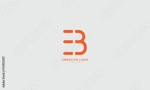 EB Abstract initial monogram letter alphabet logo design