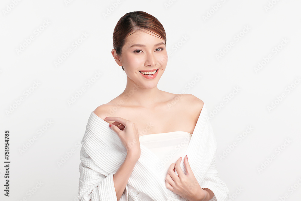 Beautiful young asian woman with clean fresh skin on white background, Face care, Facial treatment, Cosmetology, beauty and spa, Asian women portrait. Beautiful young asian woman with clean fresh skin on white background, Face care, Facial treatment, Cosmetology, beauty and spa, Asian women portrait.