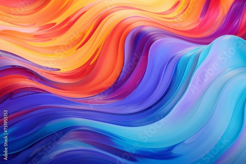 Energetic and Vibrant Waves of Liquid Color, Blending Seamlessly to Form a Visually Striking Backdrop, Generative AI