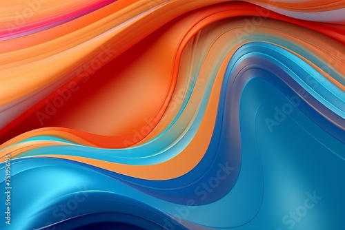 Fluid and Dynamic Liquid Color Waves, Creating a Mesmerizing and Contemporary Background, Generative AI