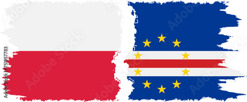 Free Download Cape Verde and Poland grunge flags connection vector - GFXLoad