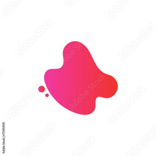 Fluid liquid abstract shape element vector design templates simple and modern