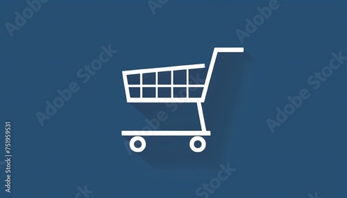 Cart Icon in Modern Flat Style Vector Graphic Design
