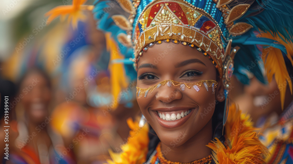 Fototapeta premium Women in Venetian carnival mask festival