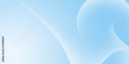 Abstract light blue background with shape freeform curved wavy and copy space. Graphic illustration, light blue wallpaper. Template for a website, cover, and background design.