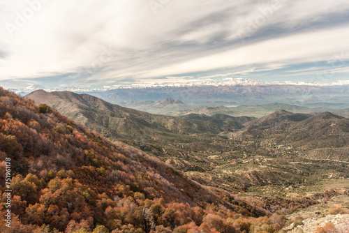 View of cerro el Roble in autumn photo