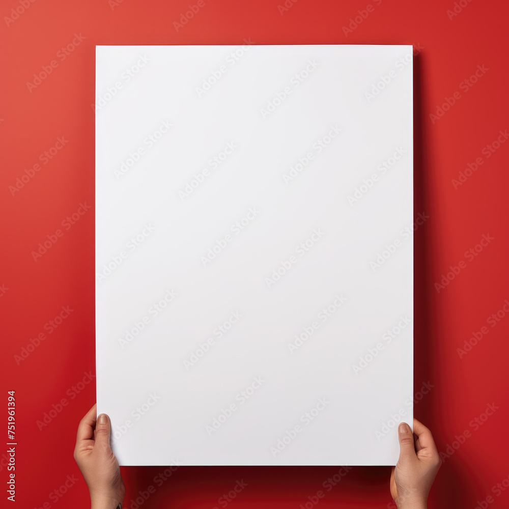 Blank poster template red background Blank poster template red background