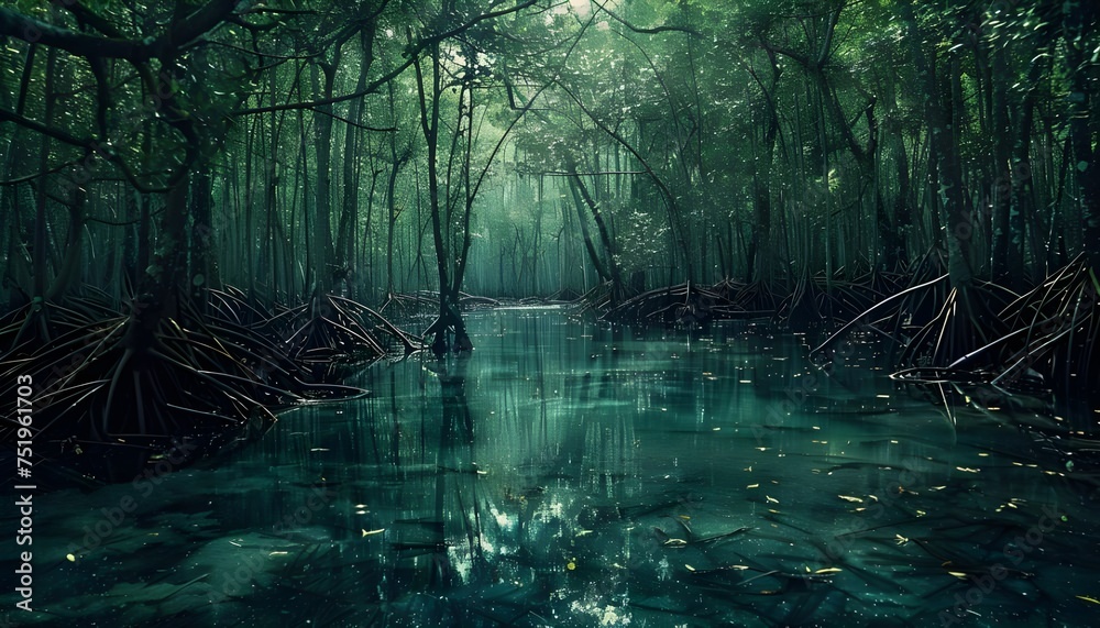 Mangrove Forest - obrazy, fototapety, plakaty 
