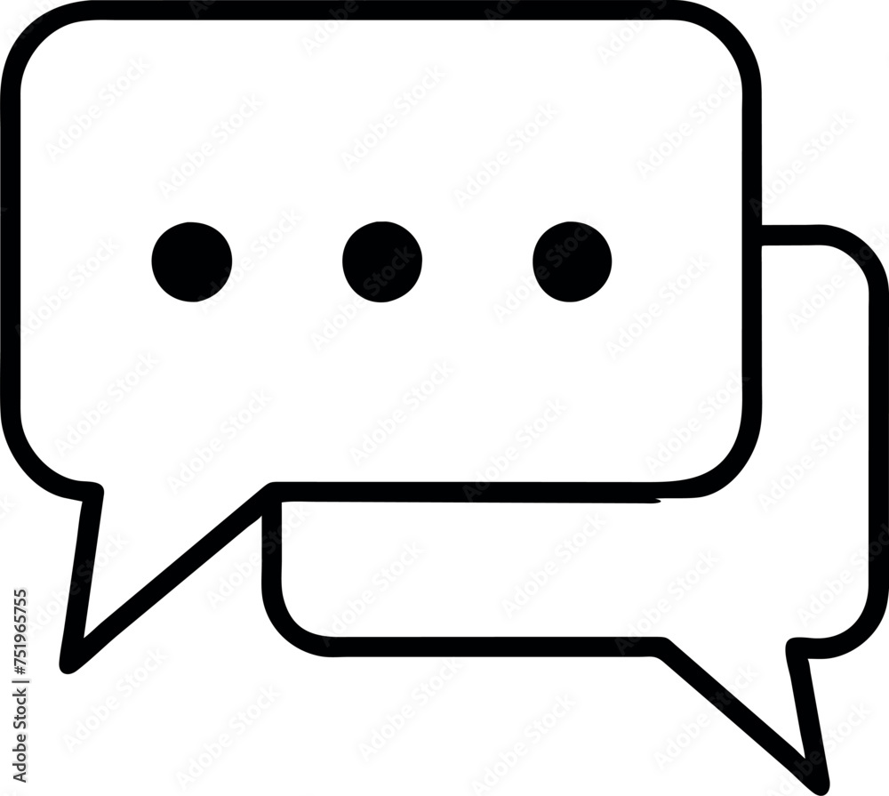 black and white speech bubble icon black and white speech bubble icon