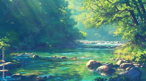 森にある静かな川8