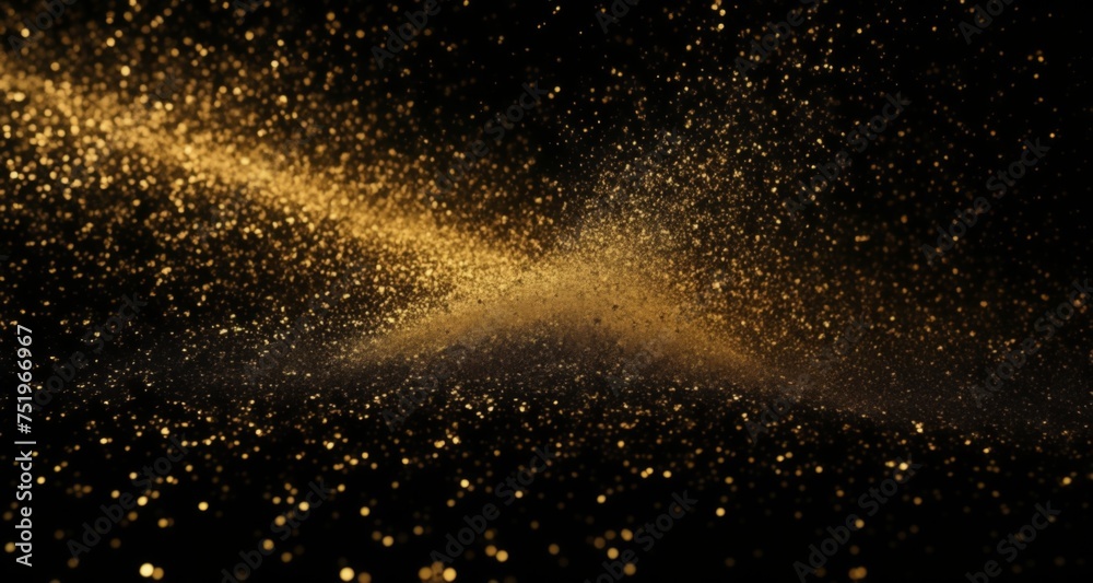  Golden sparkle explosion in motion