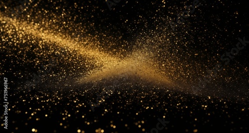  Golden sparkle explosion in motion