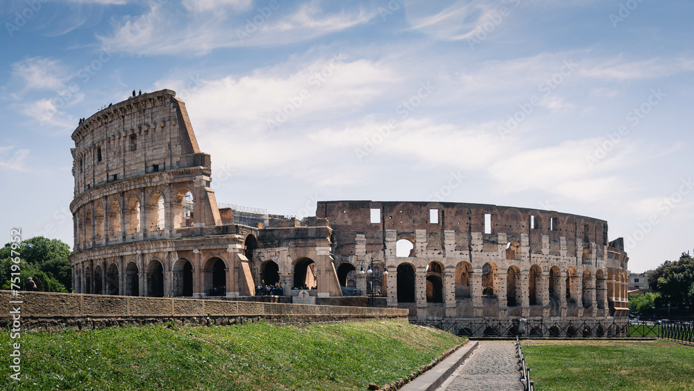 view of the Roman Colosseum 