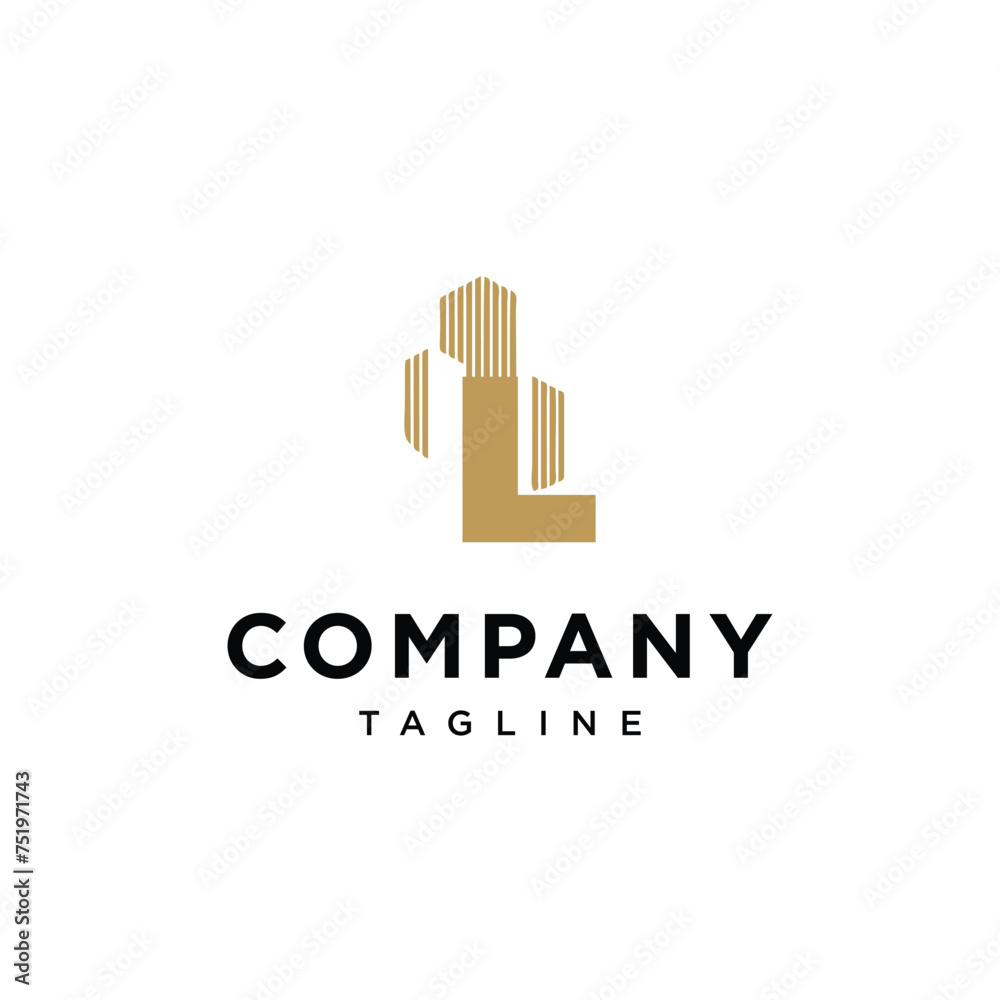 Letter L Building Real Estate logo icon vector template