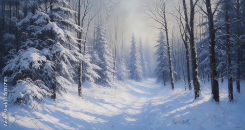  Whispers of winter's serene path © vivekFx